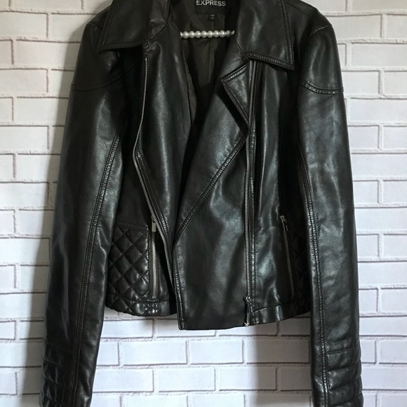 Express Jackets & Blazers - 🎉Sale 🎉Faux Leather Moto Jacket